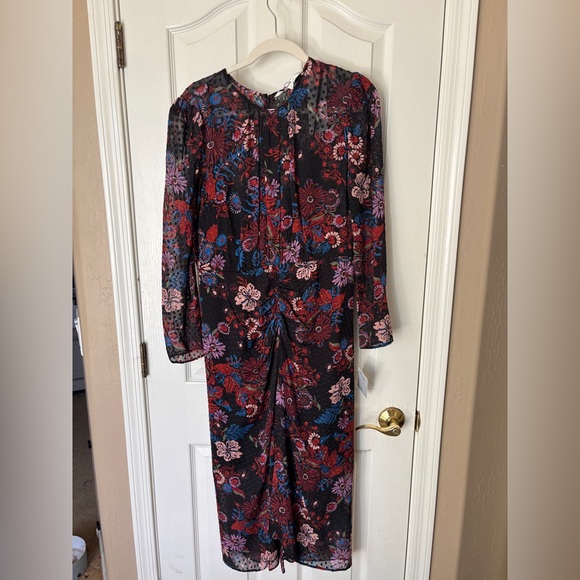 Veronica Beard Pants - Veronica Beard Floral Long Sleeve Black Raylee Dress Women’s Size 10 New